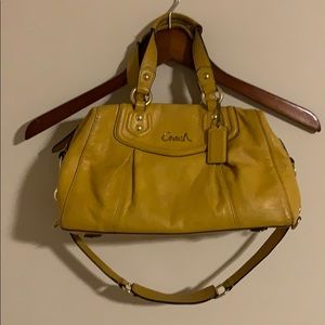 Authentic Coach Bag - Yellow Leather